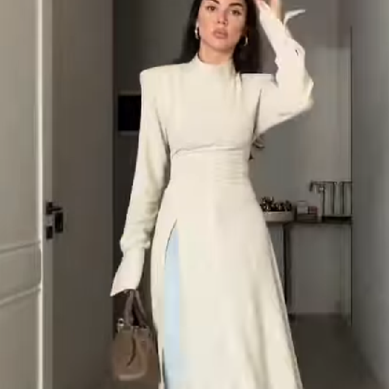 เดรสยาวคอสูงแขนยาวสำหรับผู้หญิ - Women'S Office Formal Wear For Ladies บทวิจารณ์และราคา
