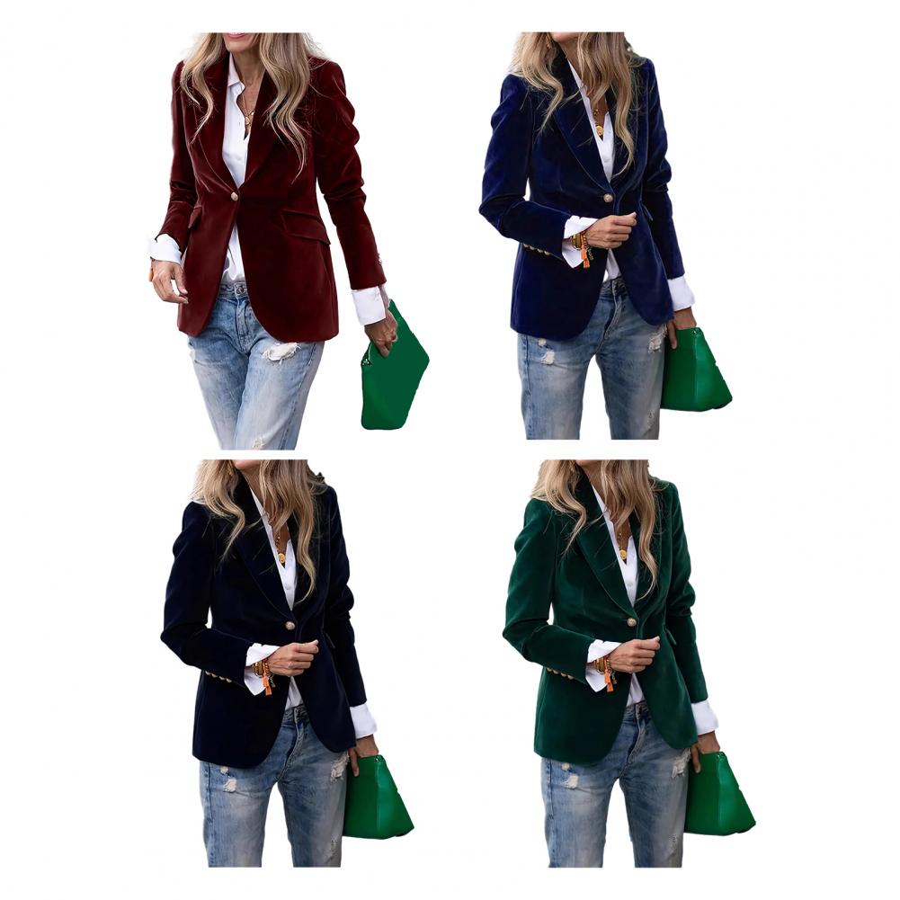 เสื้อเบลเซอร์กำมะหยี่ขนาดใหญ่ส - Women'S Office Formal Wear For Ladies บทวิจารณ์และราคา