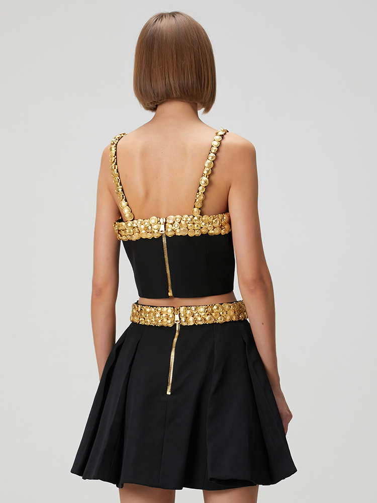 ชุดเดรสสองชิ้นสีดำ VC พร้อมกระ - Women Formal Wear Dress บทวิจารณ์และราคา