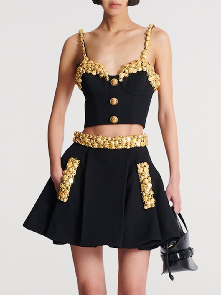 ชุดเดรสสองชิ้นสีดำ VC พร้อมกระ - Women Formal Wear Dress บทวิจารณ์และราคา