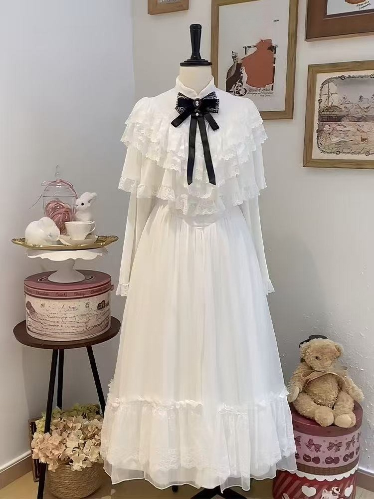 ชุดเดรสลูกไม้แขนสั้นสไตล์ญี่ปุ - Women Formal Wear Dress บทวิจารณ์และราคา
