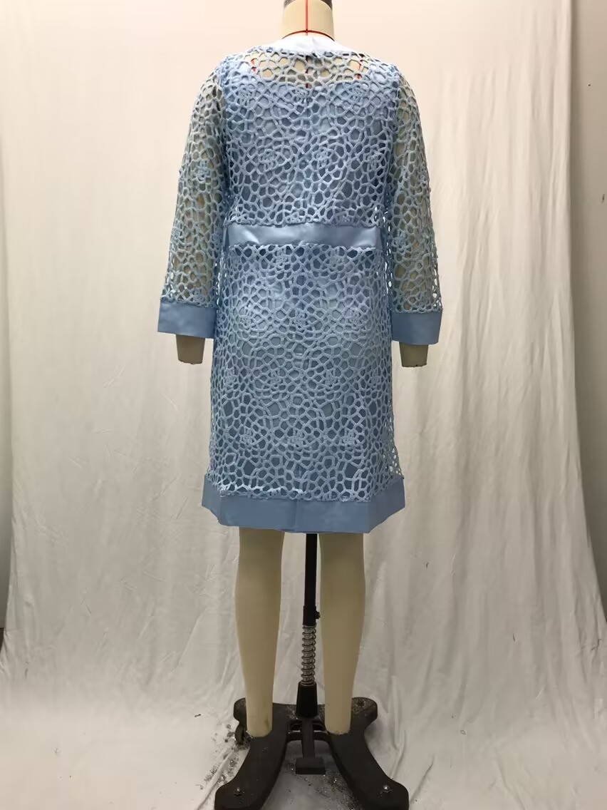 Wein ลูกไม้เสื้อสเวตเตอร์ถักชุ - Formal Dress Female บทวิจารณ์และราคา