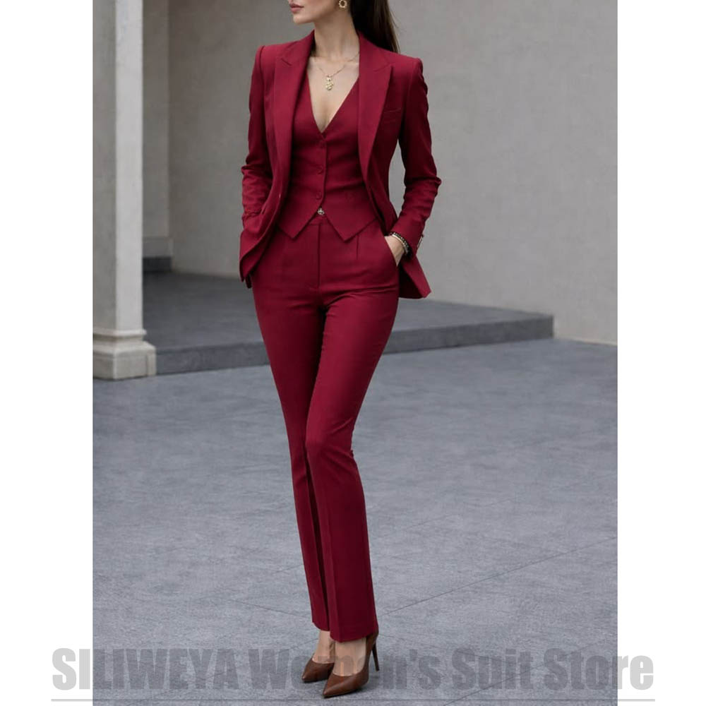 ชุดสูทผู้หญิง 3 ชิ้น เสื้อเบลเ - Women'S Office Formal Wear For Ladies บทวิจารณ์และราคา